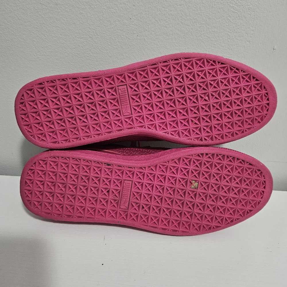 Puma Classic Pink Snake Skin Shoes Size 10 - Picture 8 of 10